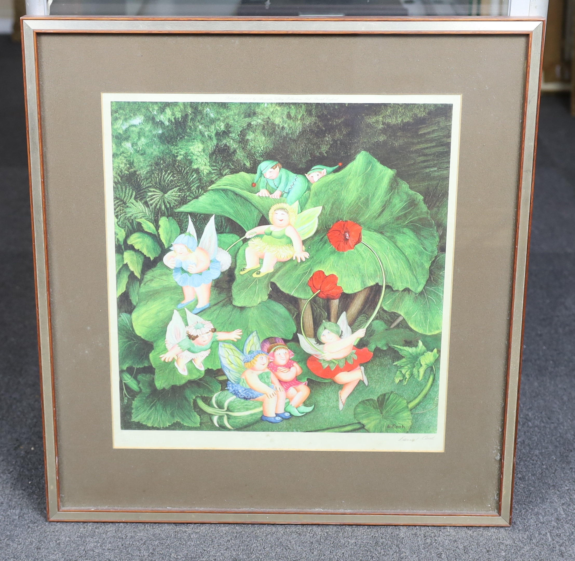 Beryl Cook (1926-2008), chromolithograph, 'Fairy Dell', signed in pencil, blindstamped, 44 x 41cm